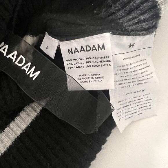 Naadam Maxi Sweater Dress Size Small Wool Cashmere Ribbed Turtleneck Long Sleeve - Picture 3 of 5